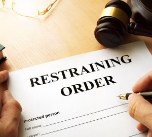 Restraining order document